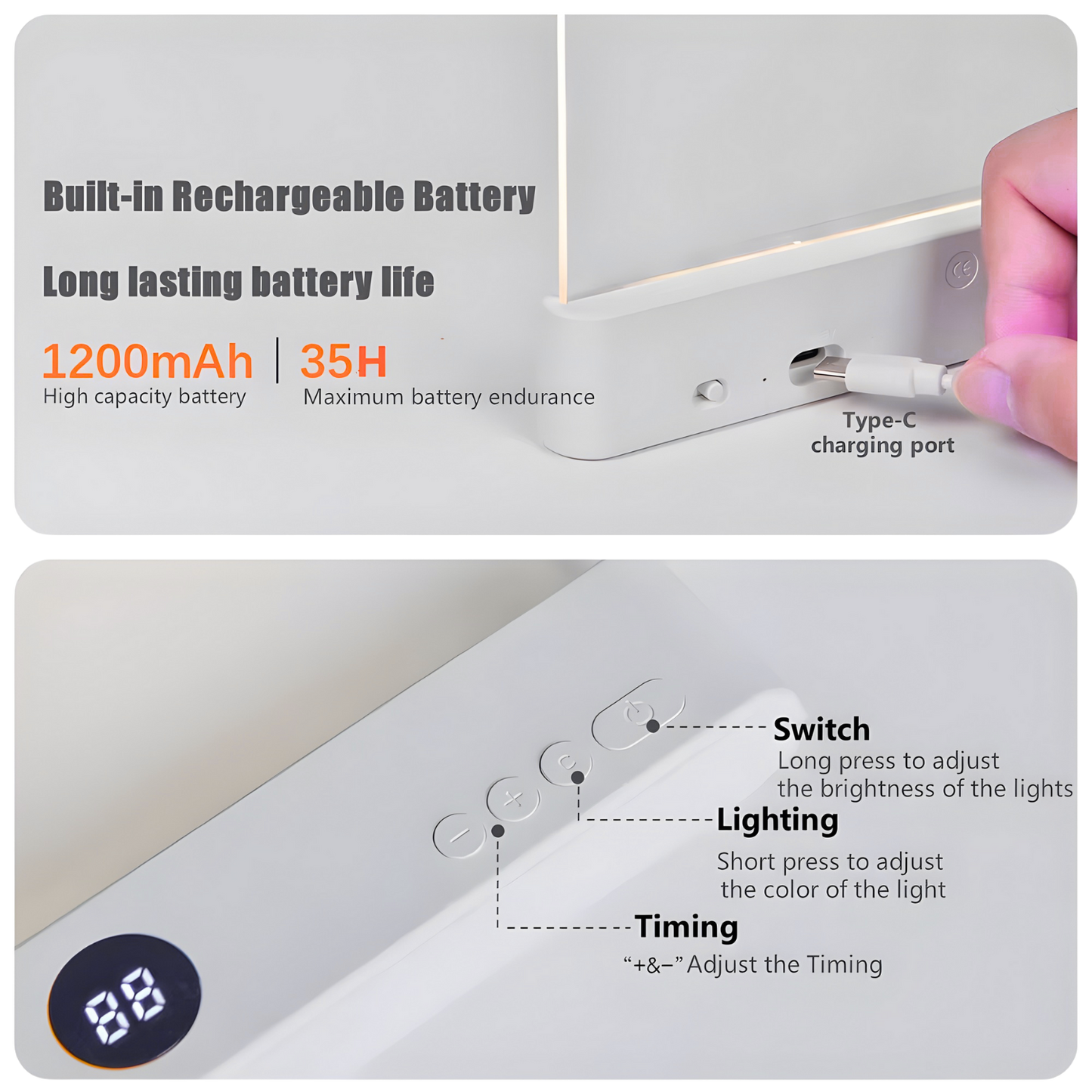 Modern Anti-Fatigue Flat Reading Lamp