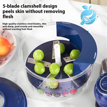 Portable electric peeler for fruits and vegetables, safe and fast
